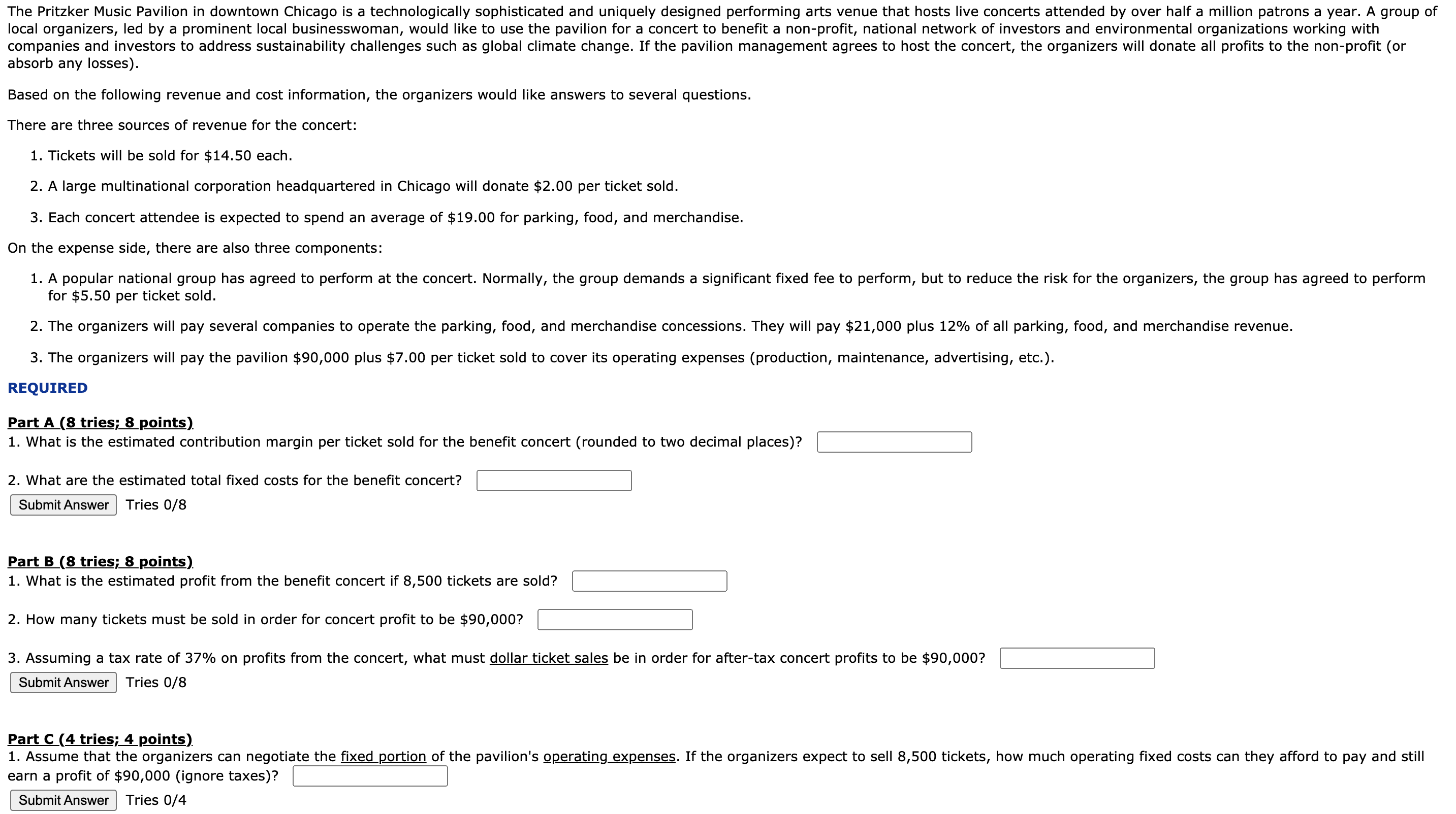 Please answer the question fully and show work