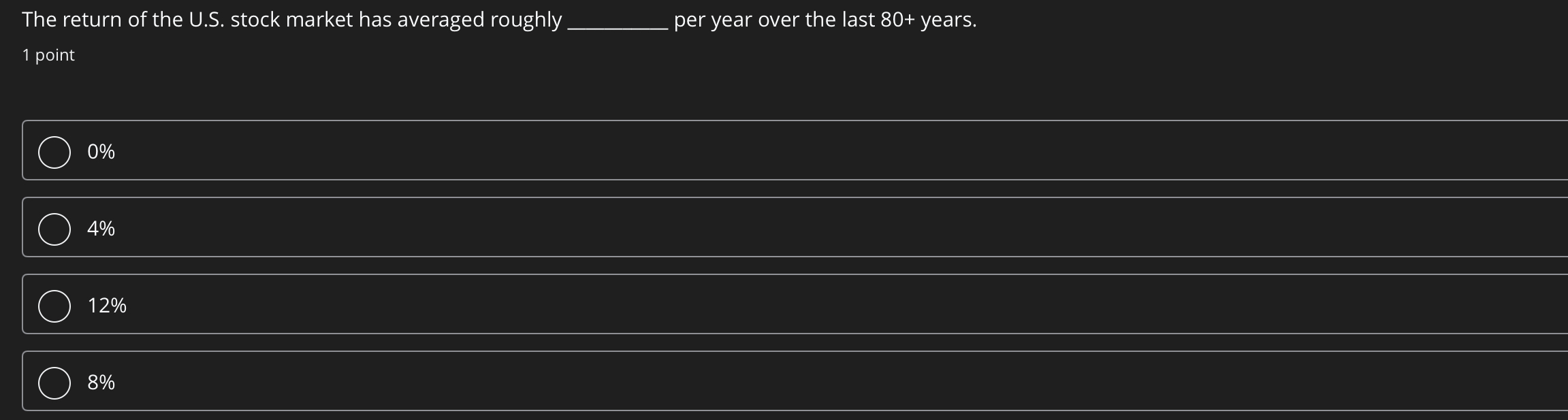 Suppose you have two assets, each has a standard