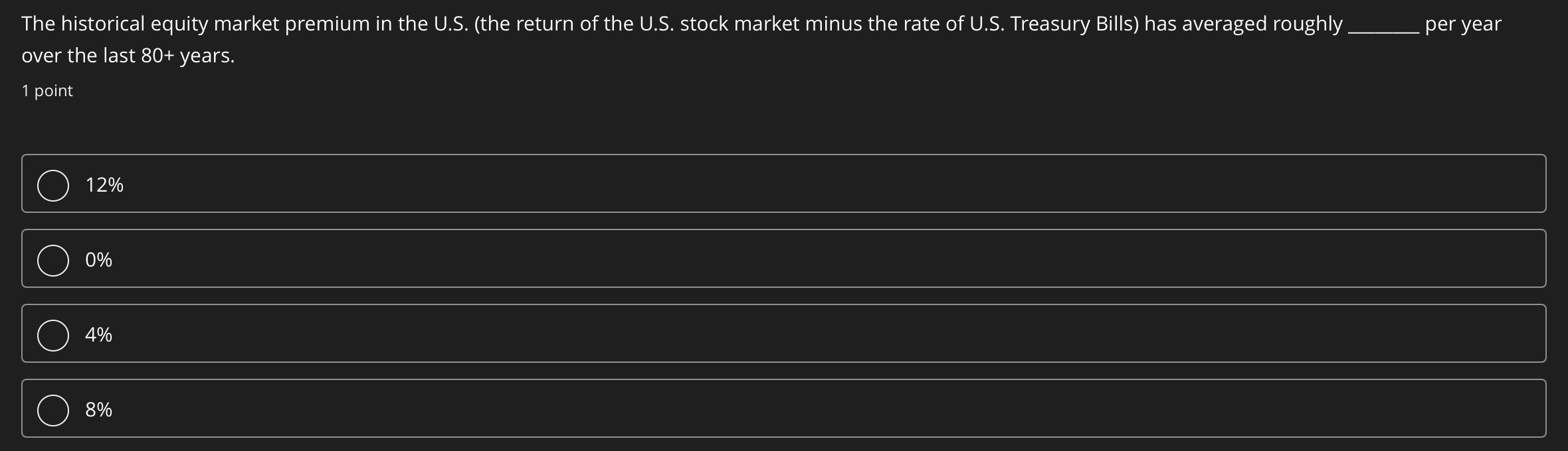 Suppose you have two assets, each has a standard