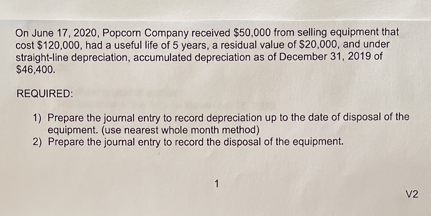 On June 17, 2020, Popcorn Company received