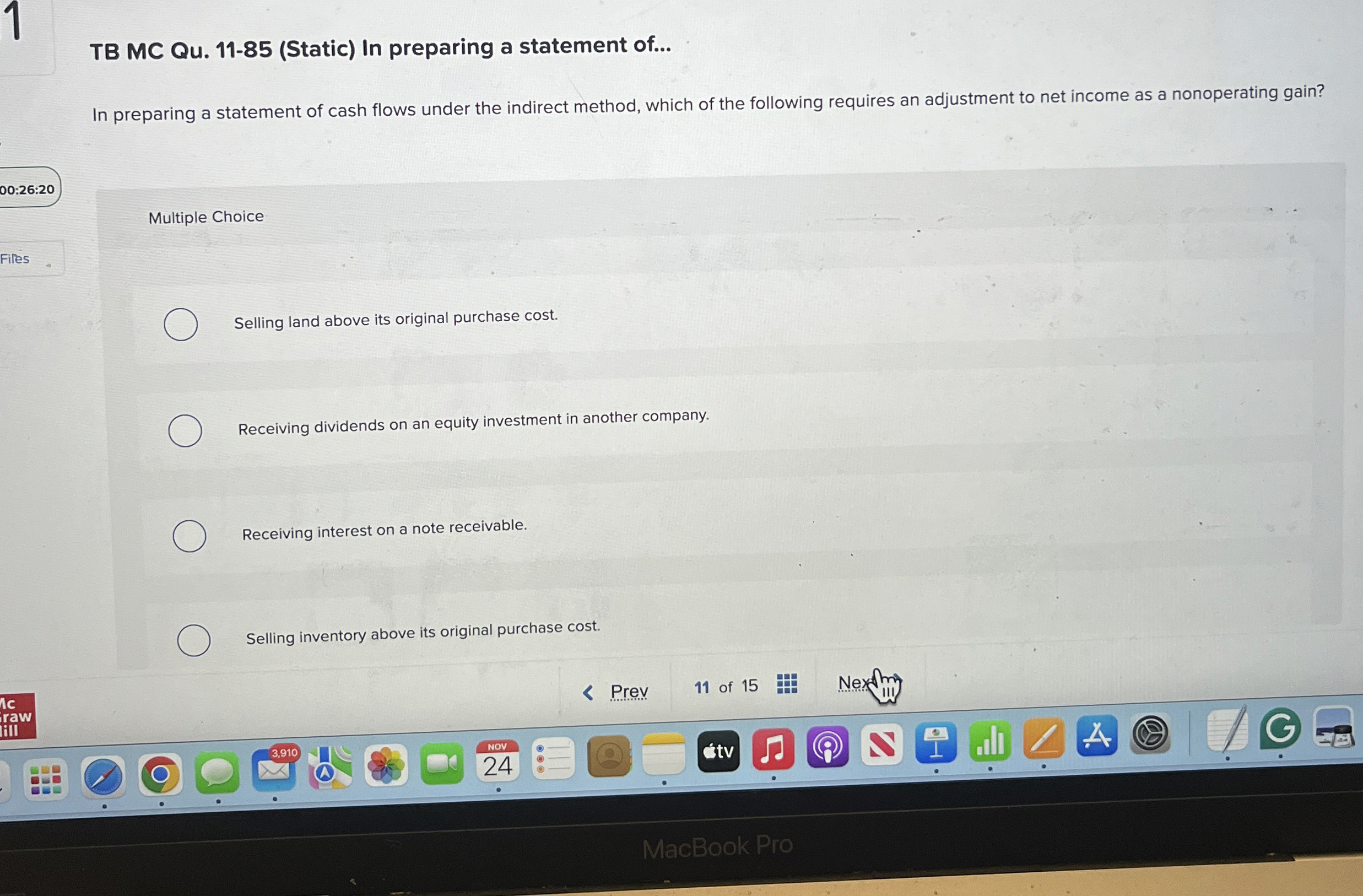 1 TB MC Qu . 1 1 - 8 5 ( Static ) In preparing a