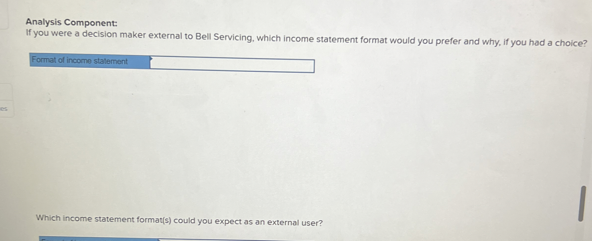 Analysis Component: If you were a decision maker