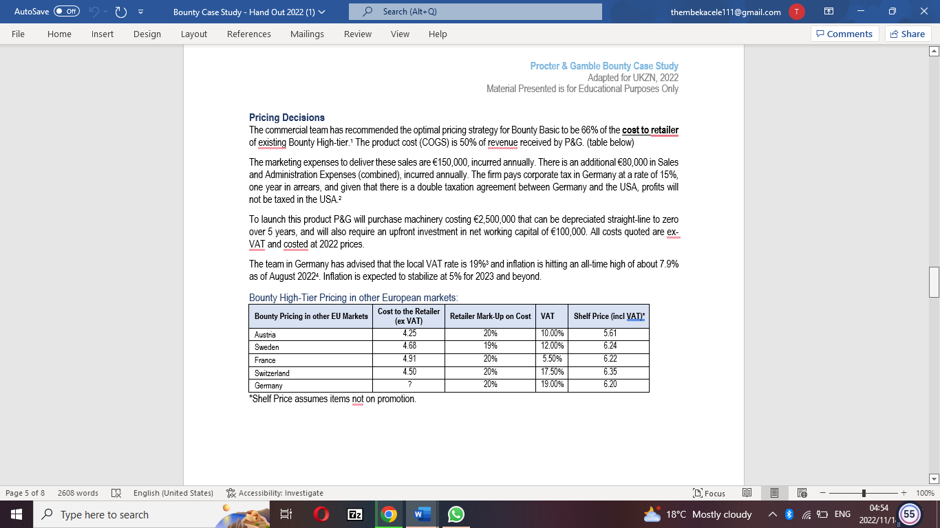AutoSave O Off) 15 - 7) - Bounty Case Study -