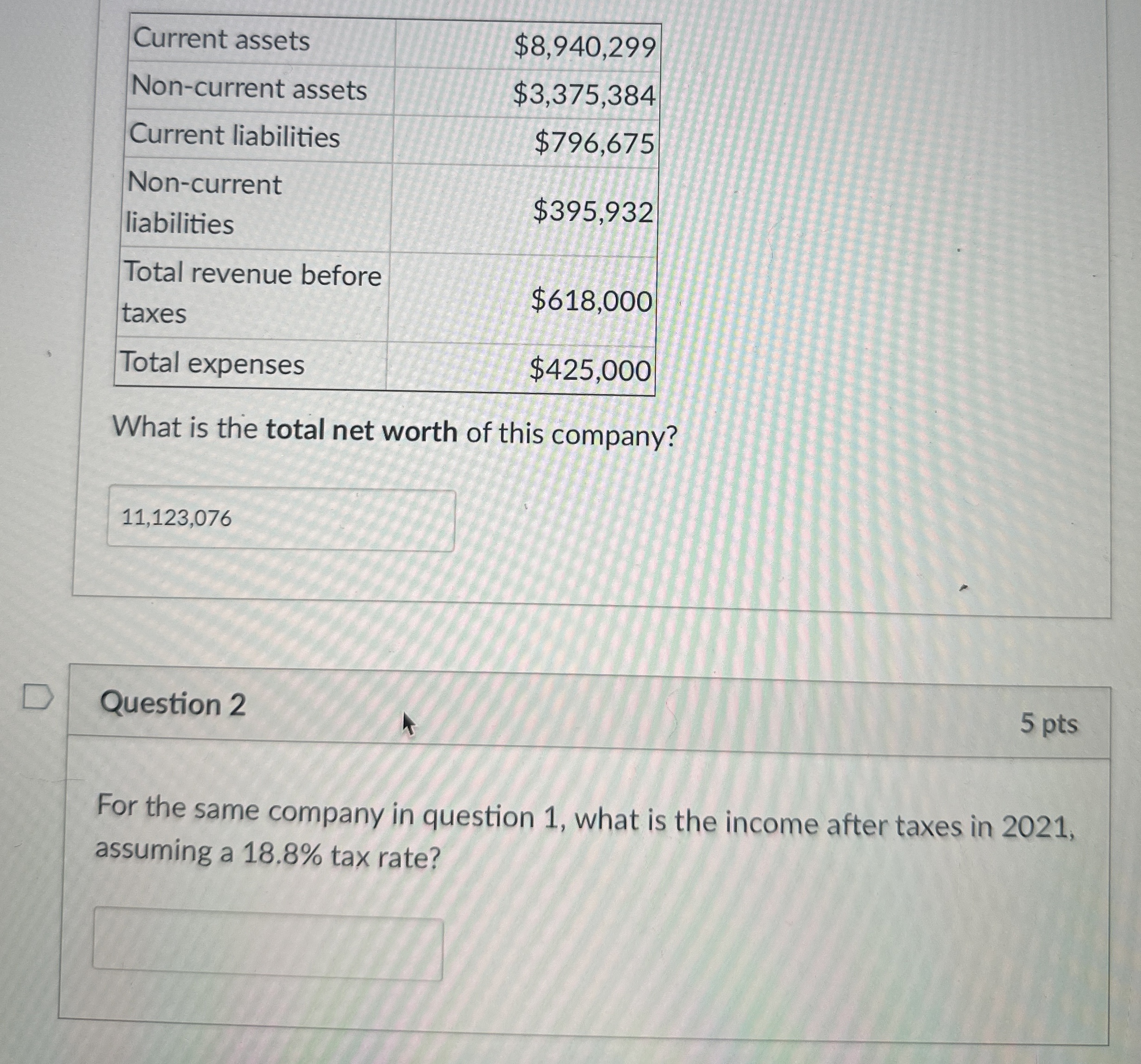 \ table [ [ Current assets,$ 8 , 9 4 0 , 2 9 9