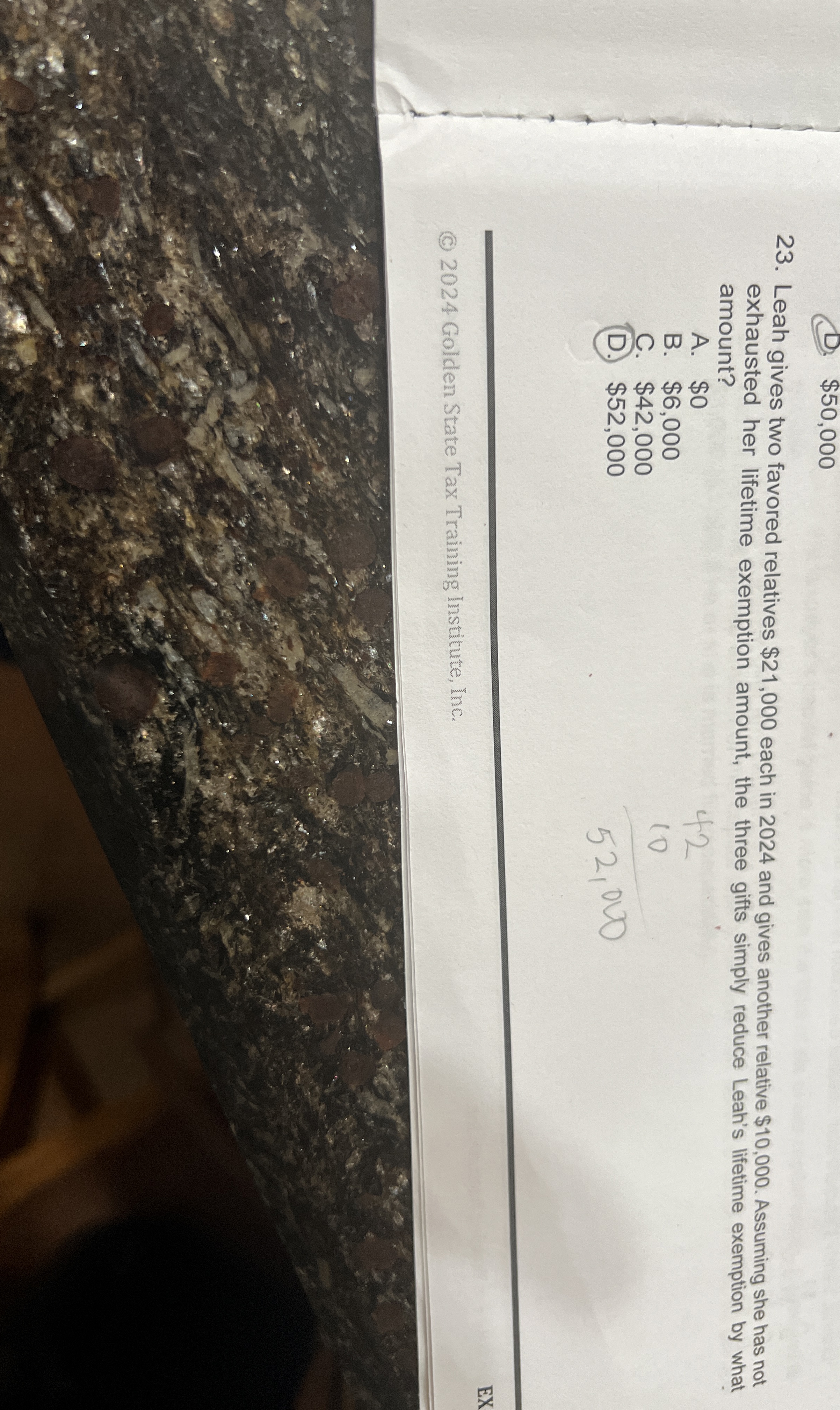 Leah gives two favored relatives $ 2 1 , 0 0 0