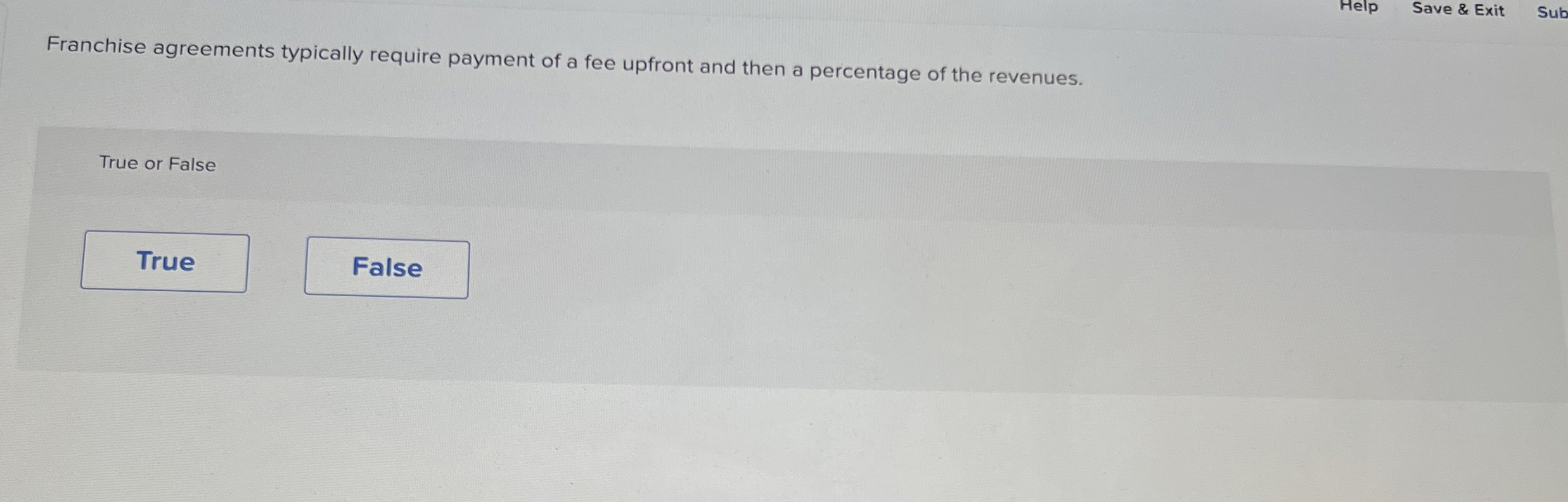 Help Save & Exit Sub Franchise agreements