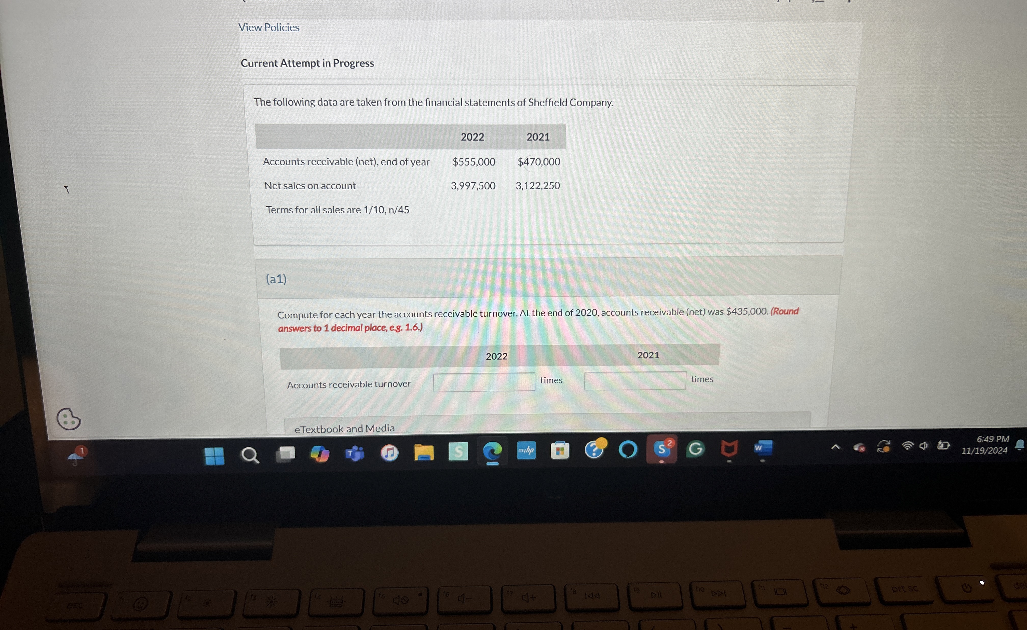 View Policies Current Attempt in Progress The