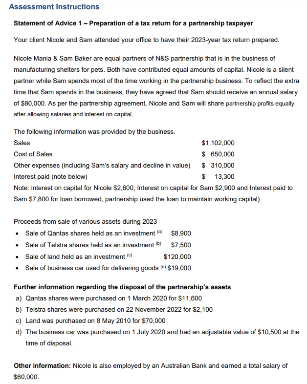 My task is to analyse client information outlined