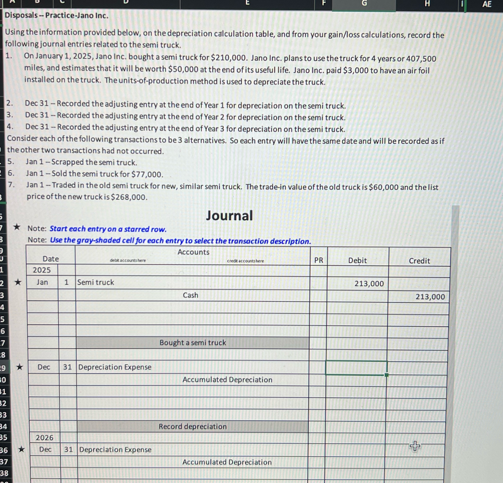 AE Disposals- Practice-Jano Inc. Using the