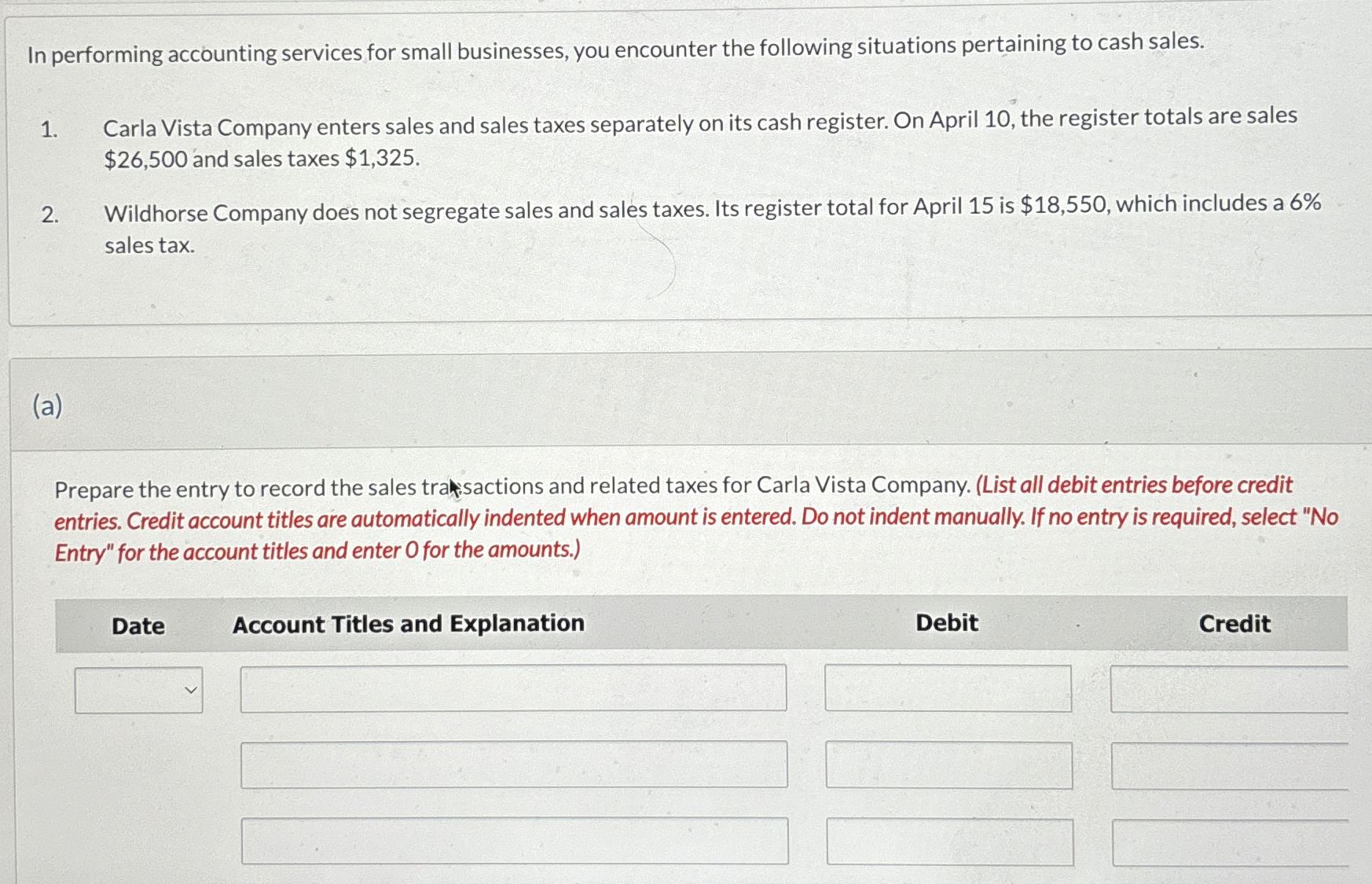 In performing accounting services for small