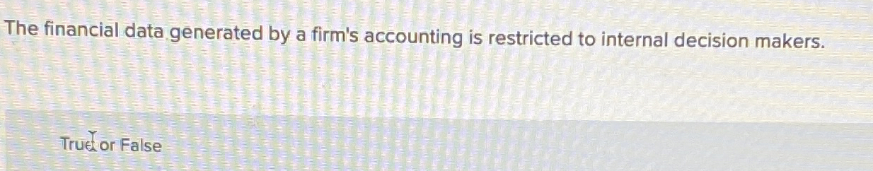 The financial data generated by a firm's