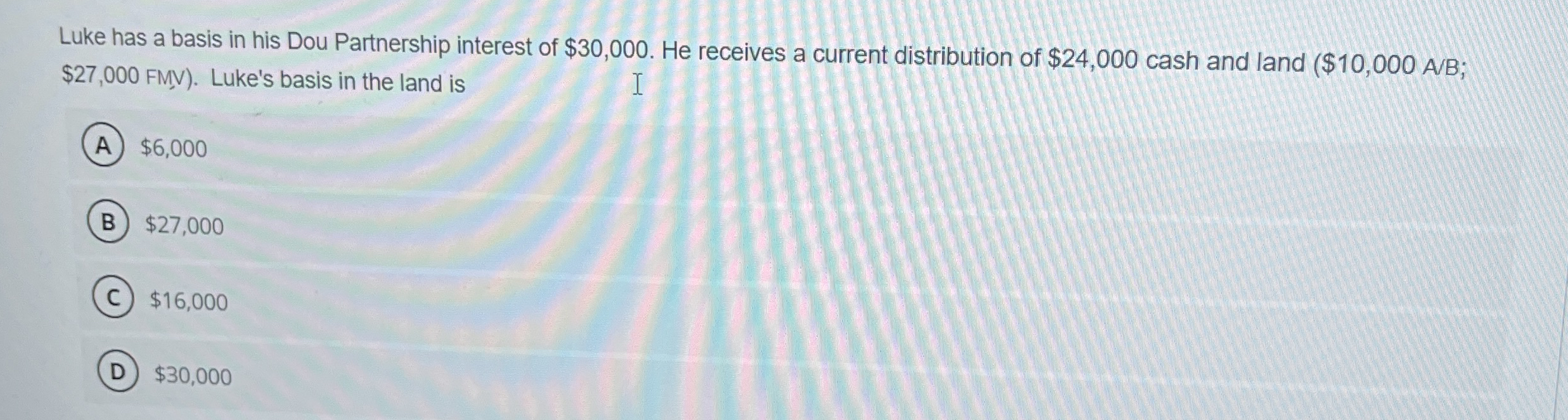 Luke has a basis in his Dou Partnership interest