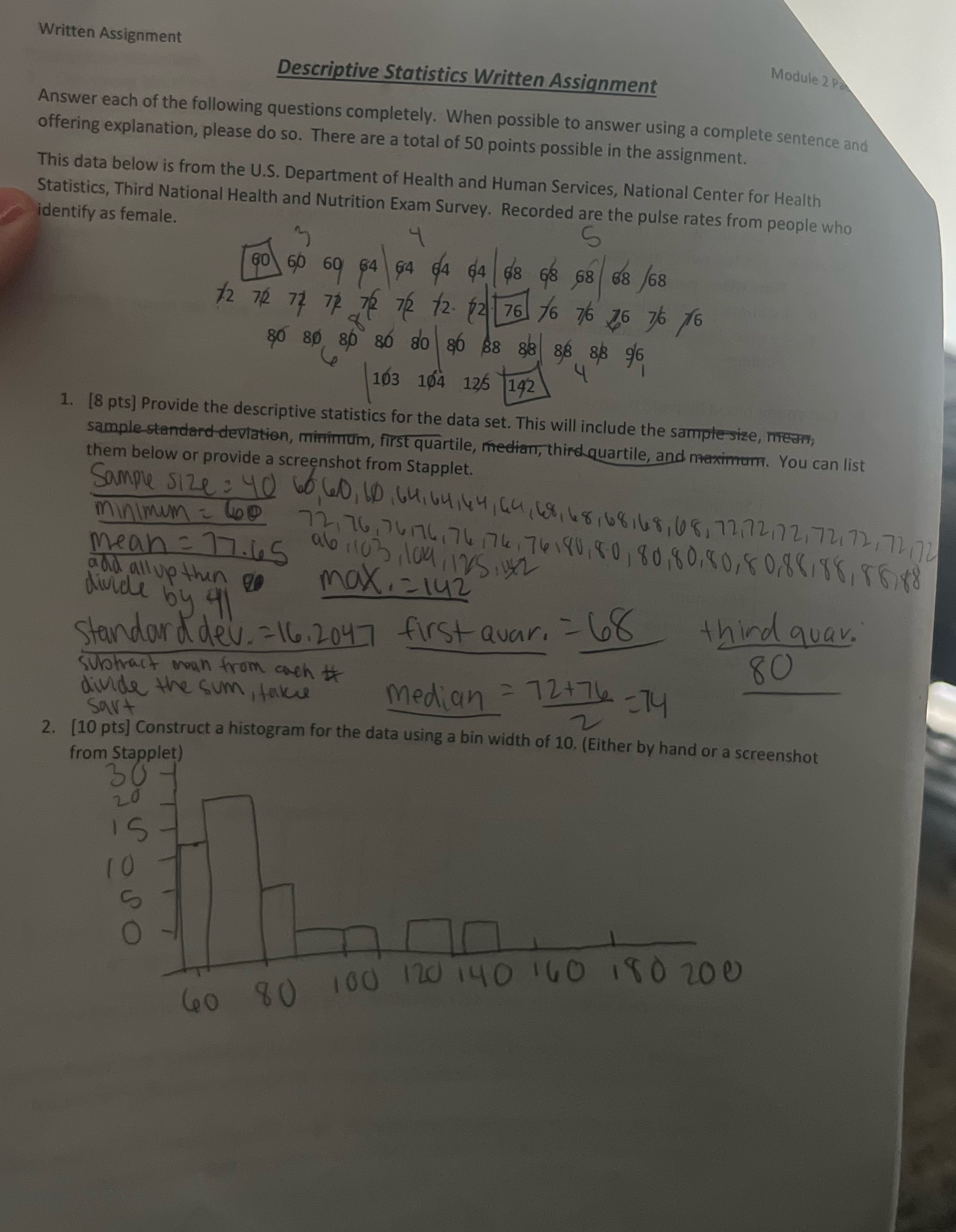 Calculate the lower and upper fences for the data
