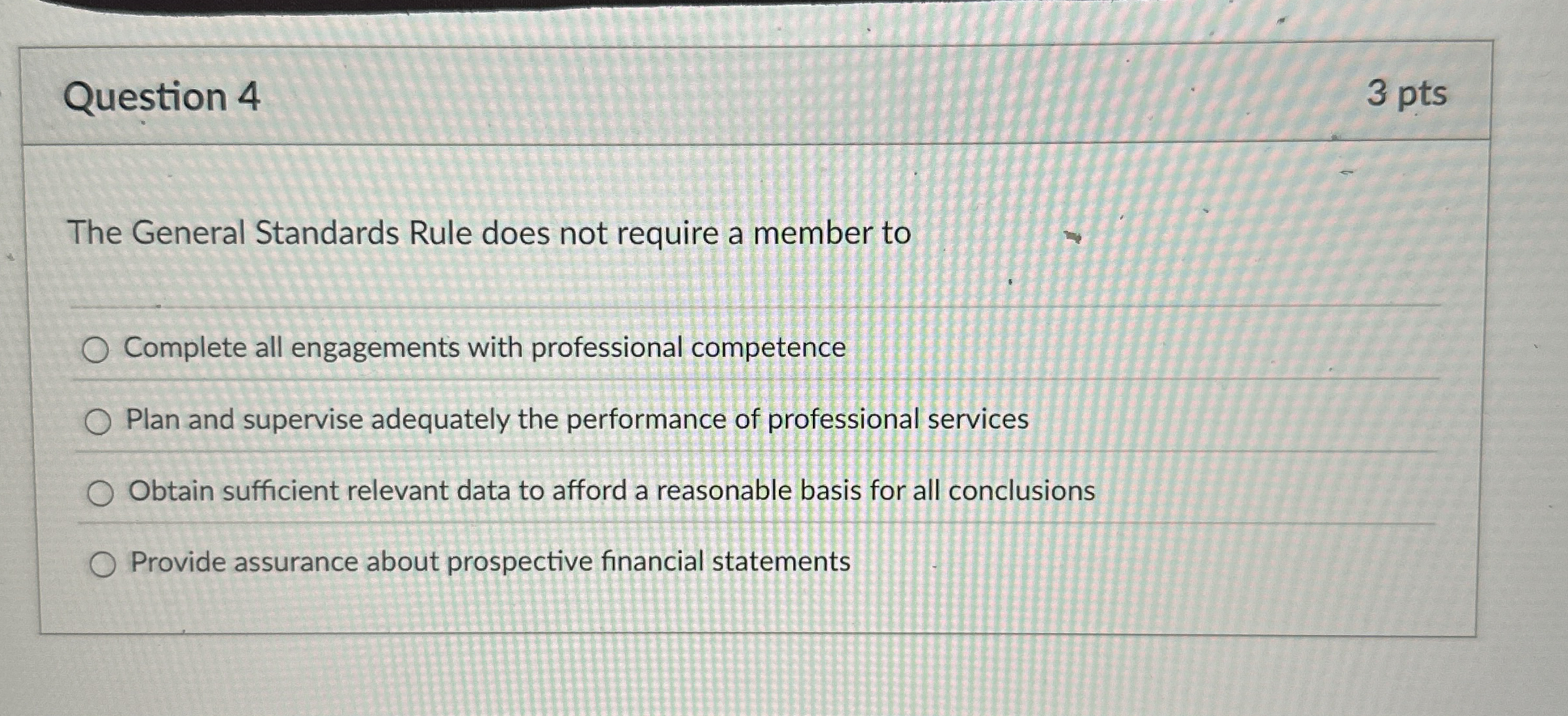 The General Standards Rule does not require a