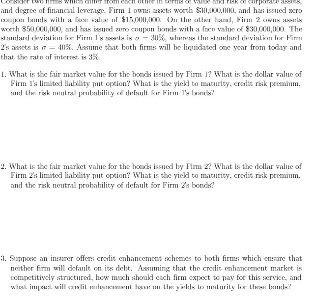 Consider two fir arms which differ from each