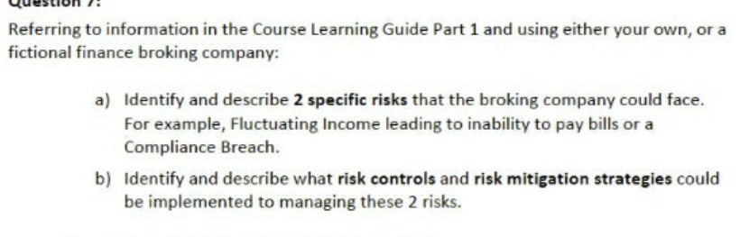 Que Referring to information in the Course