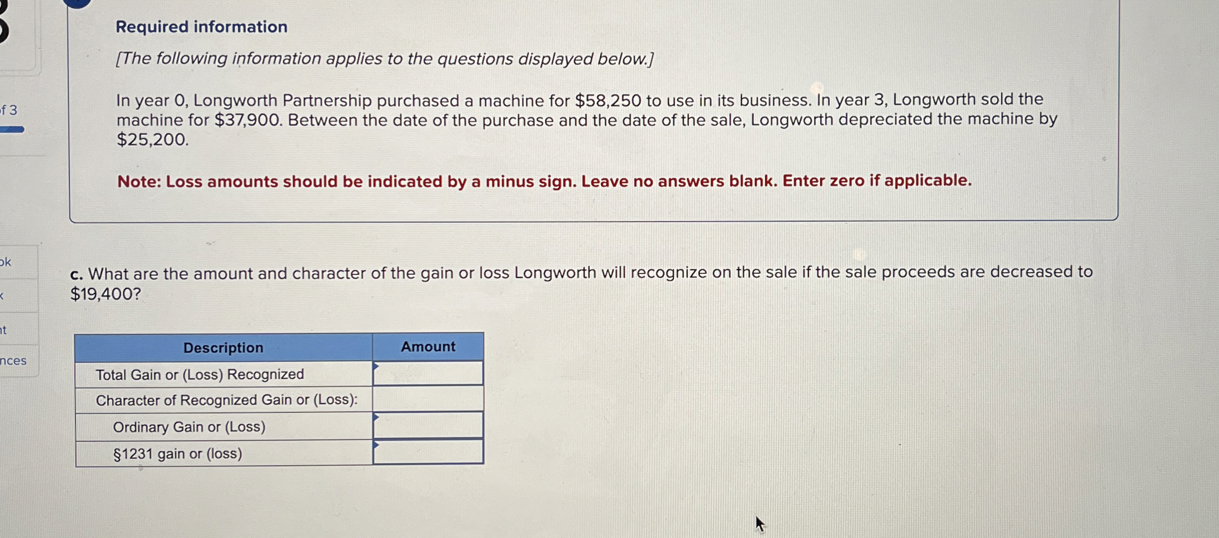 Required information [ The following information