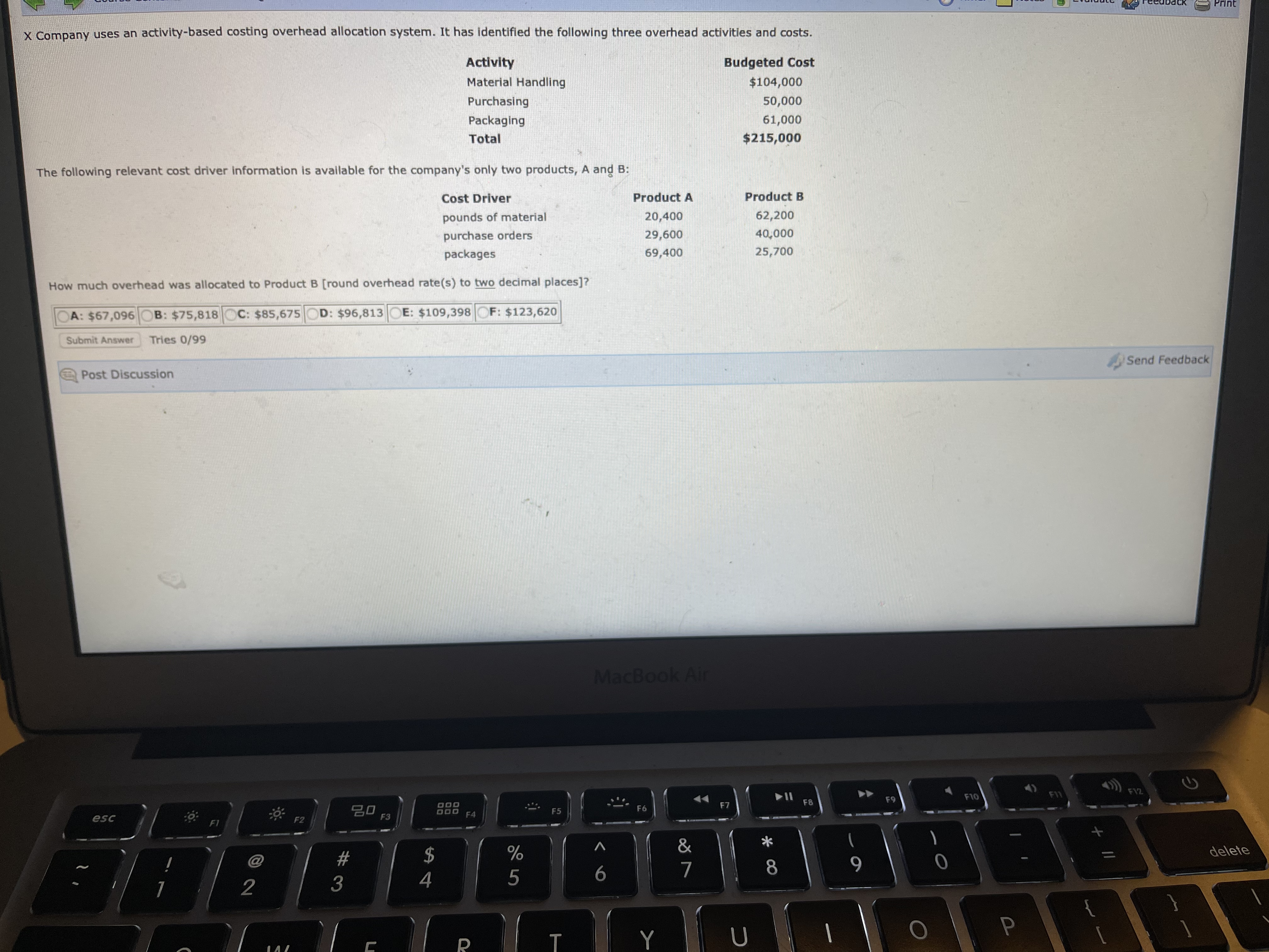 i need some help X Company uses an activity-based