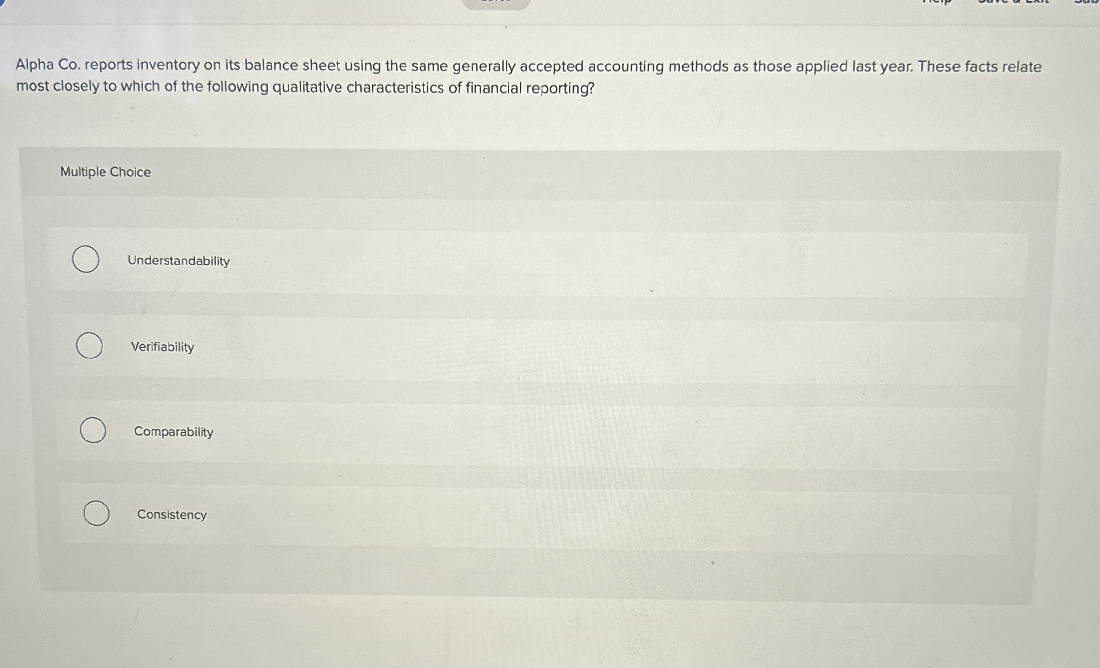 Alpha Co . reports inventory on its balance sheet