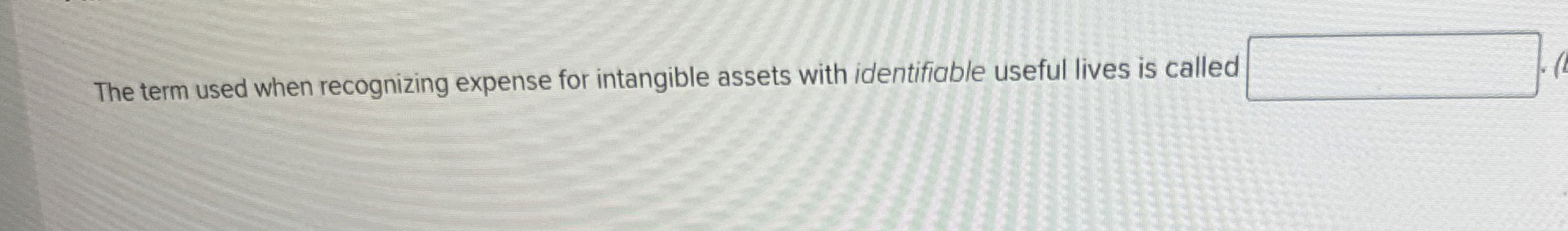 The term used when recognizing expense for