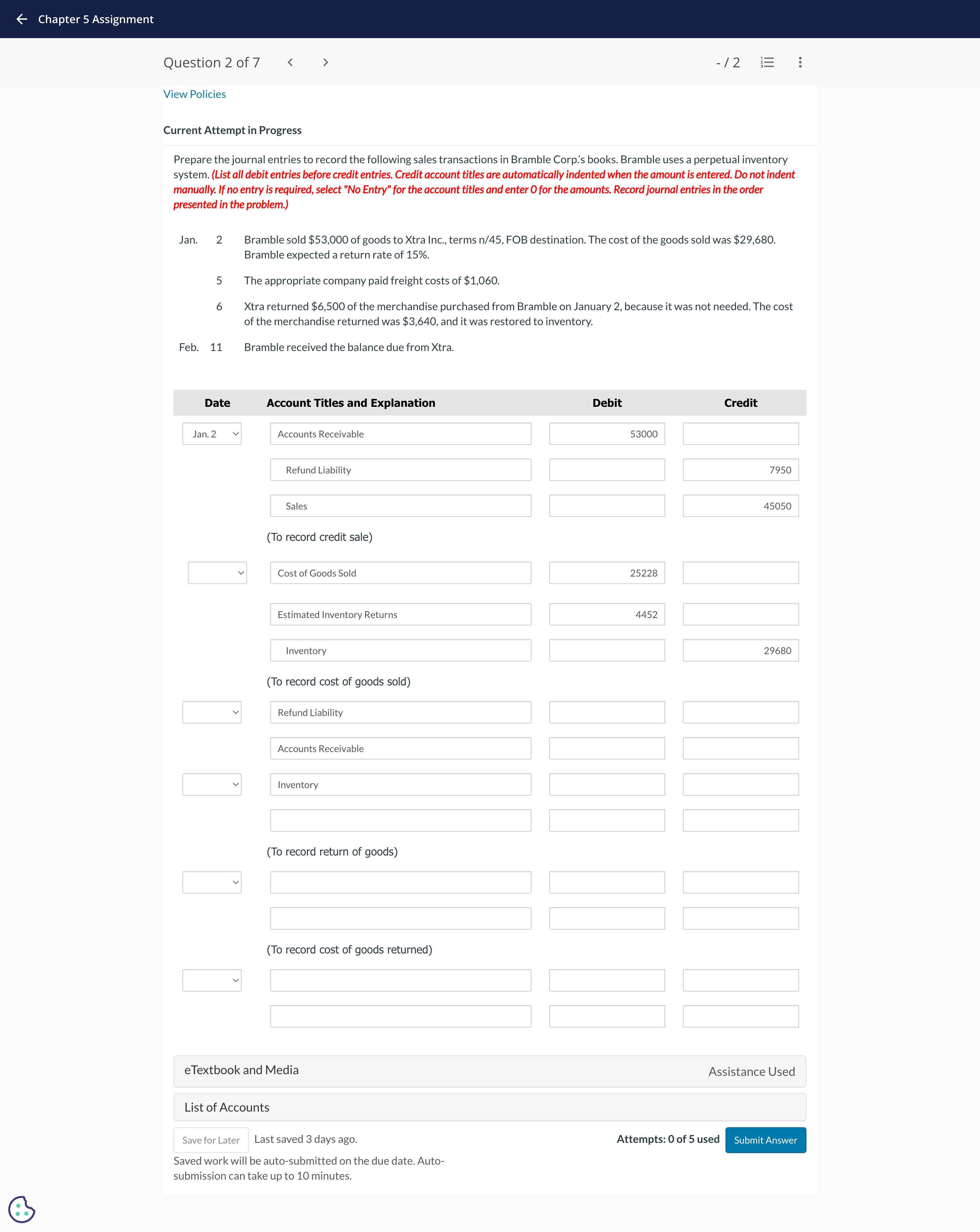View Policies Current Attempt in Progress Prepare