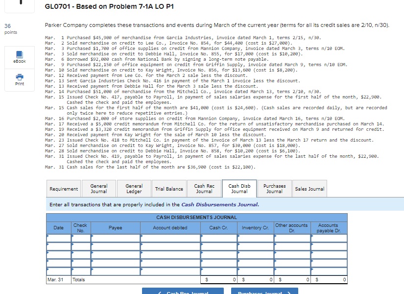 Need help with cash dish journal GL0701 - Based