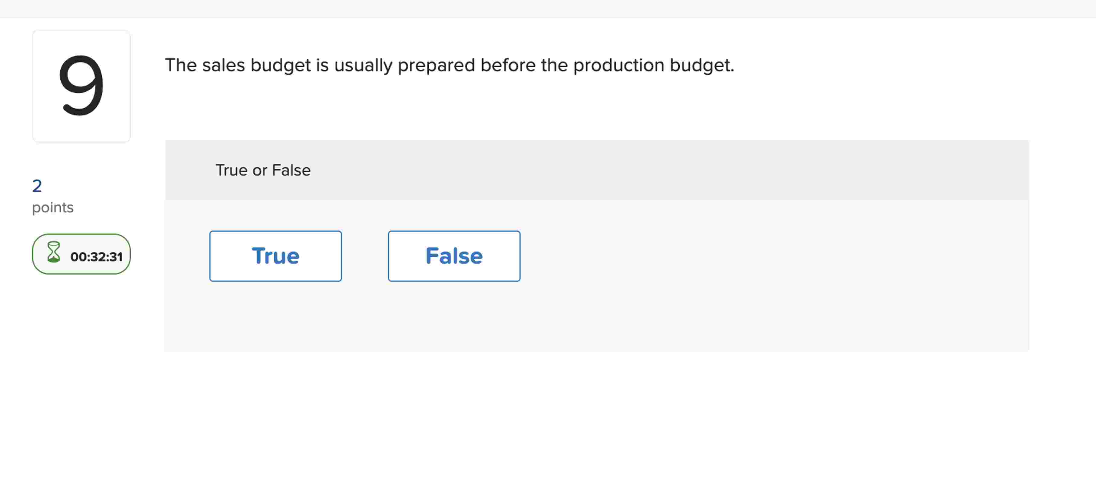 The sales budget is usually prepared before the