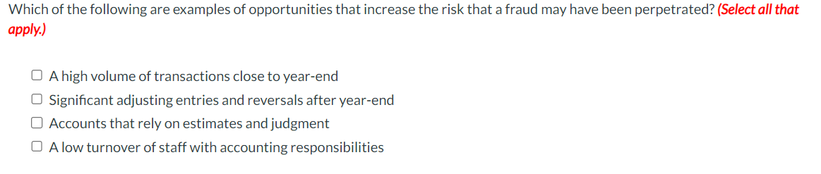 Which of the following are examples of