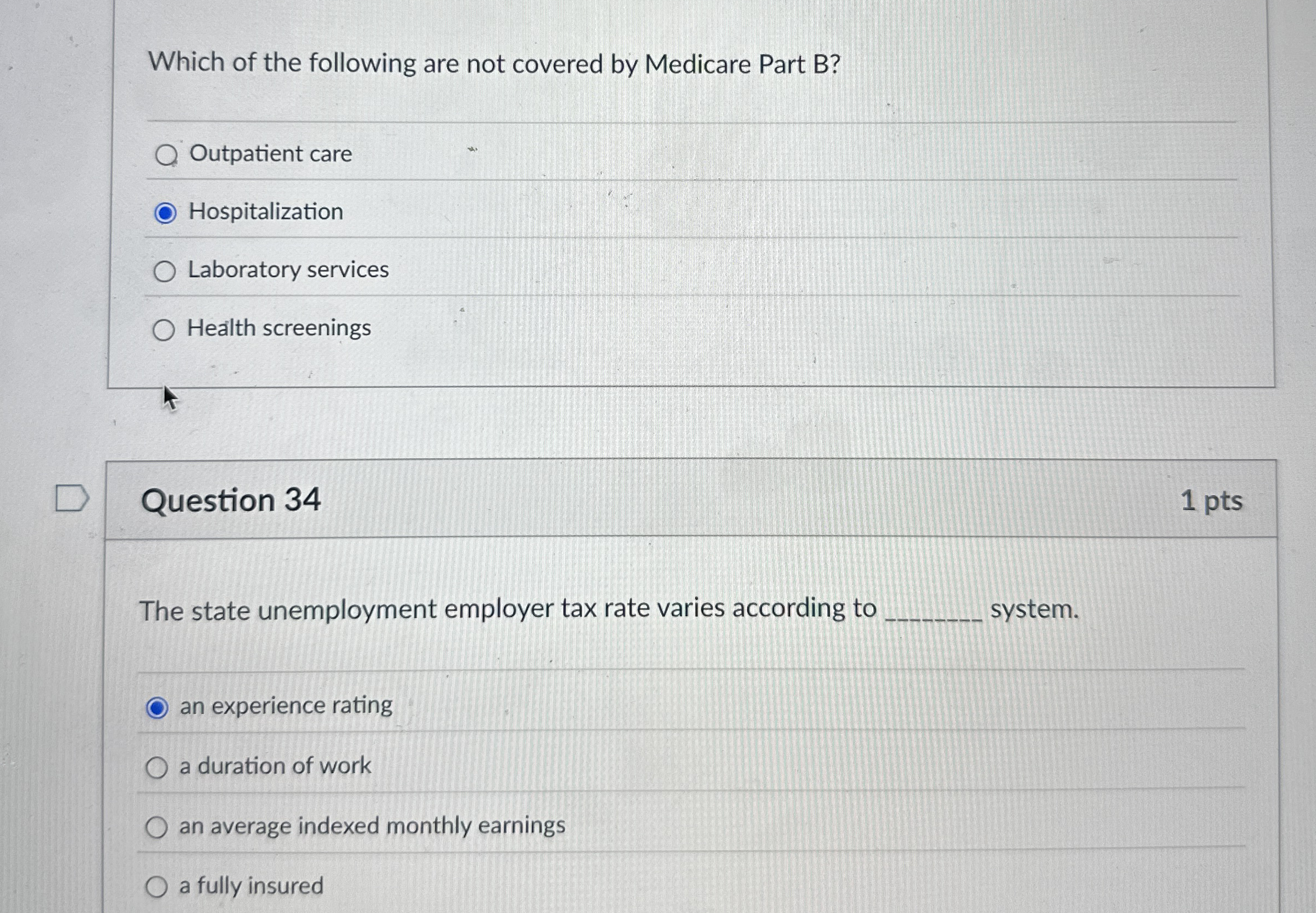 Which of the following are not covered by