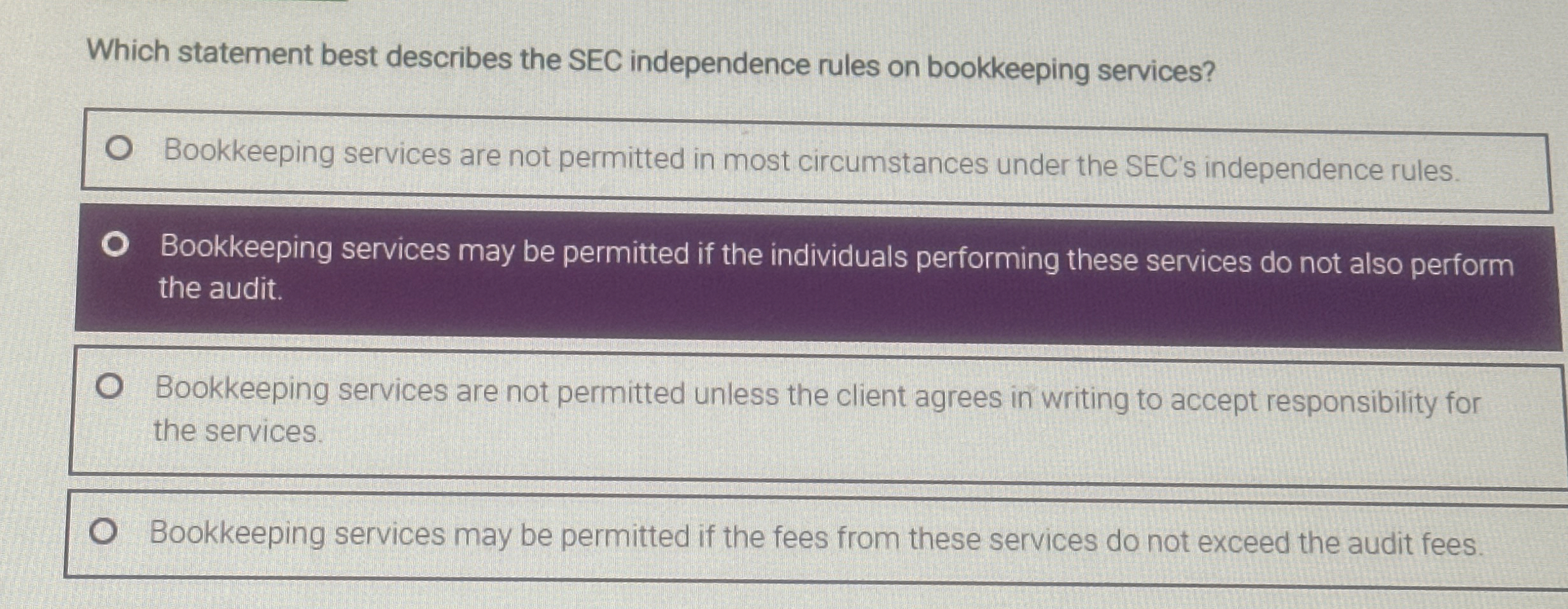 Which statement best describes the SEC