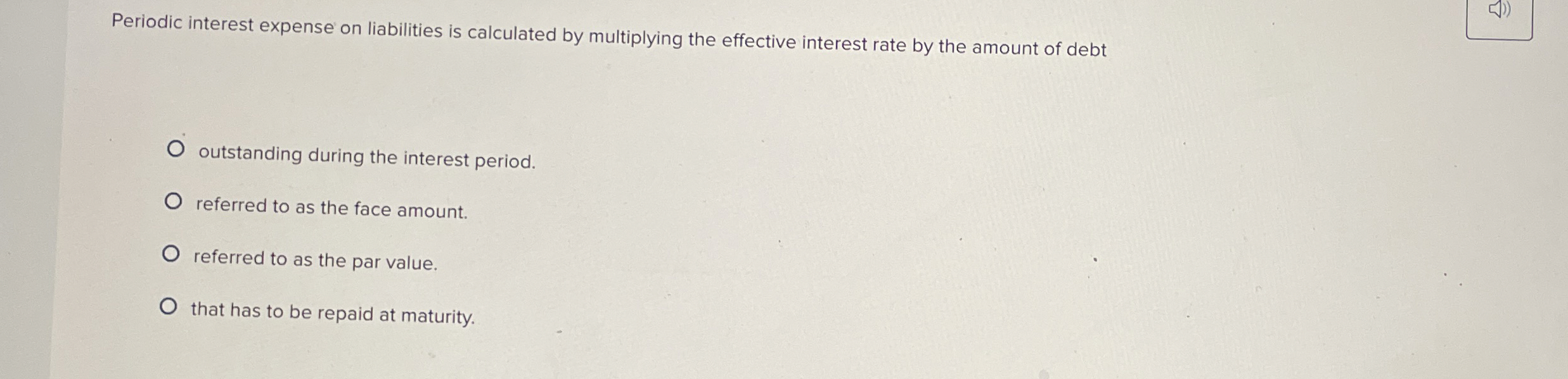 Periodic interest expense on liabilities is