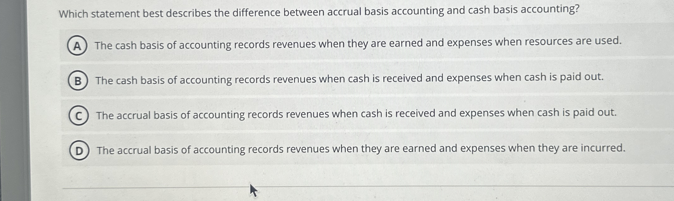 Which statement best describes the difference