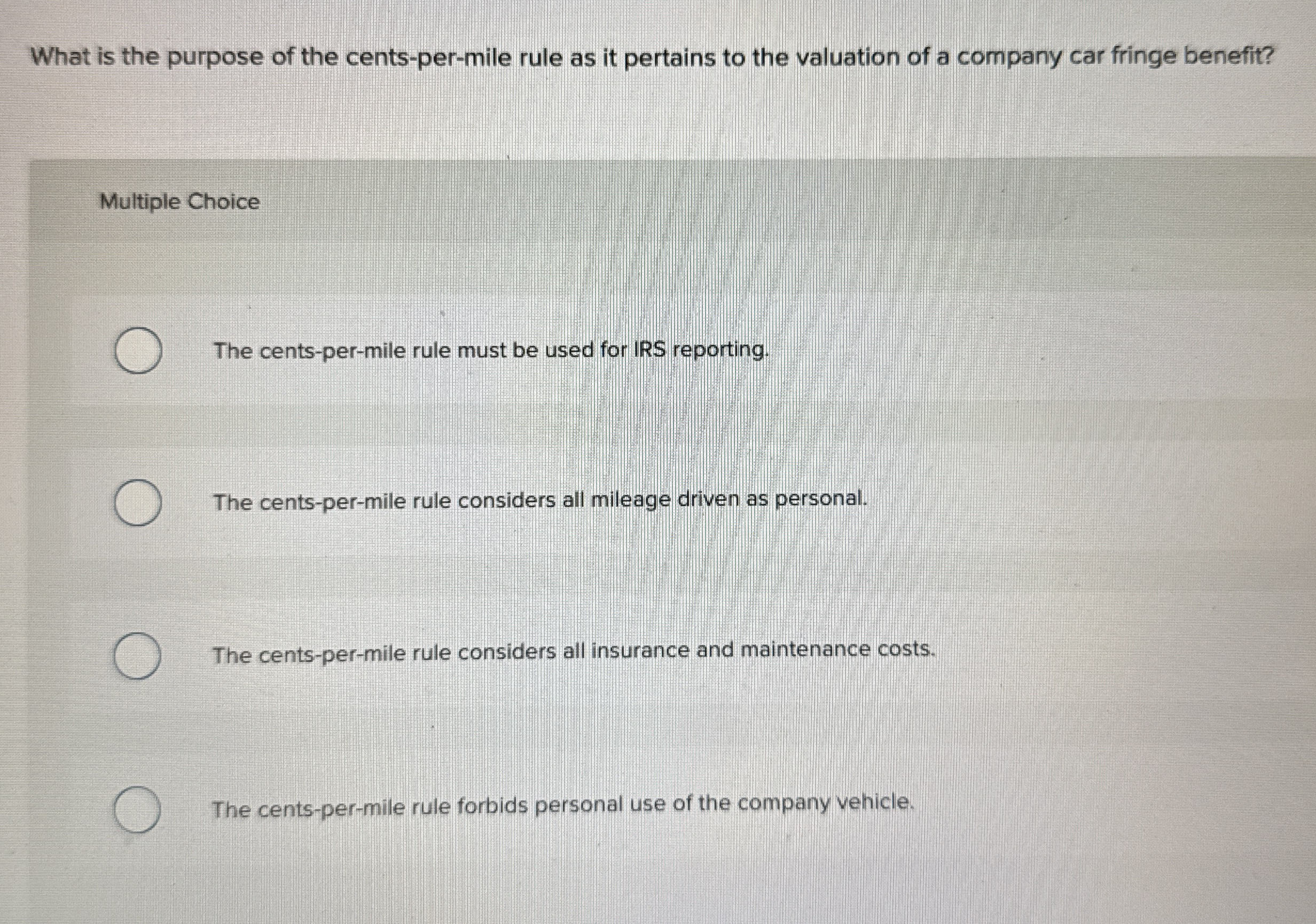 What is the purpose of the cents - per - mile