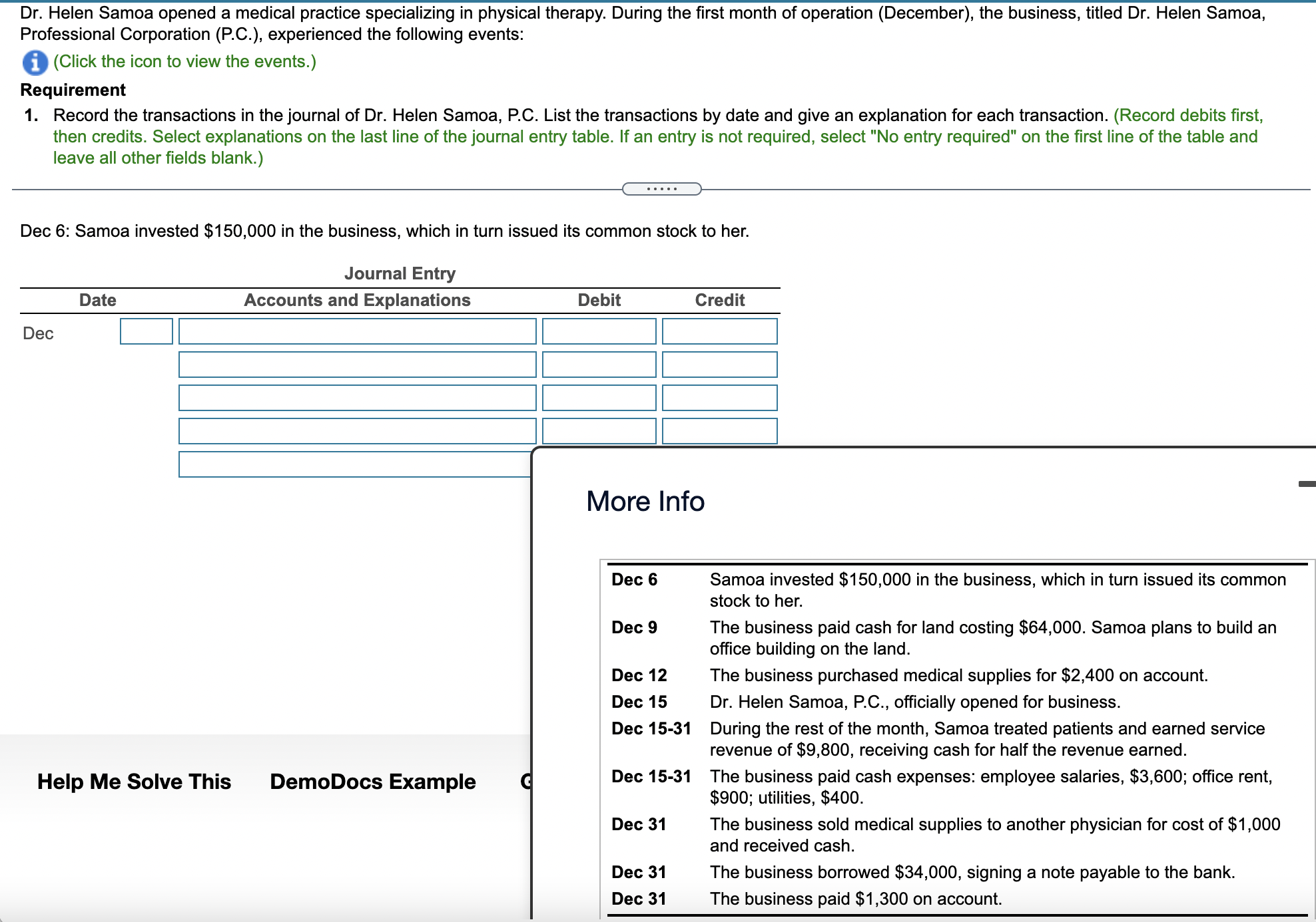 Dr. Helen Samoa opened a medical practice