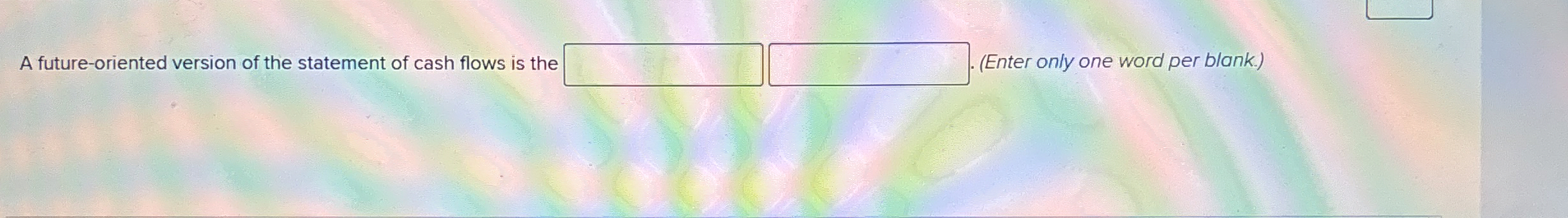 A future - oriented version of the statement of