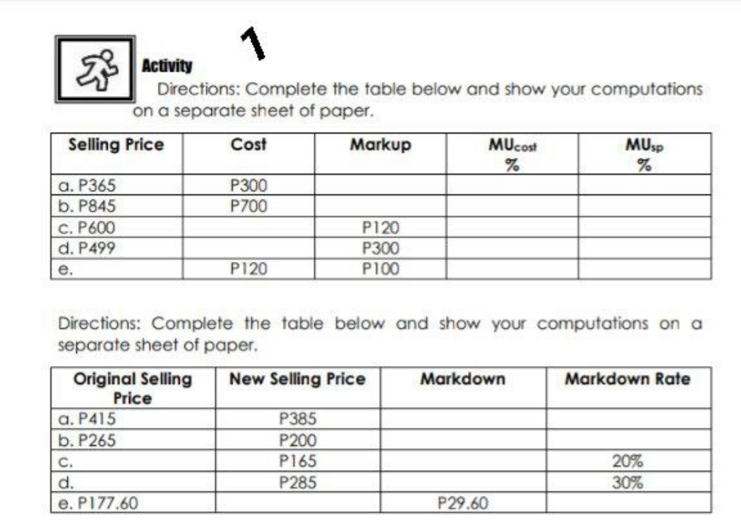 help me pls with solution Activity Directions: