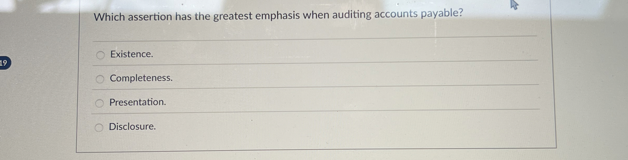 Which assertion has the greatest emphasis when