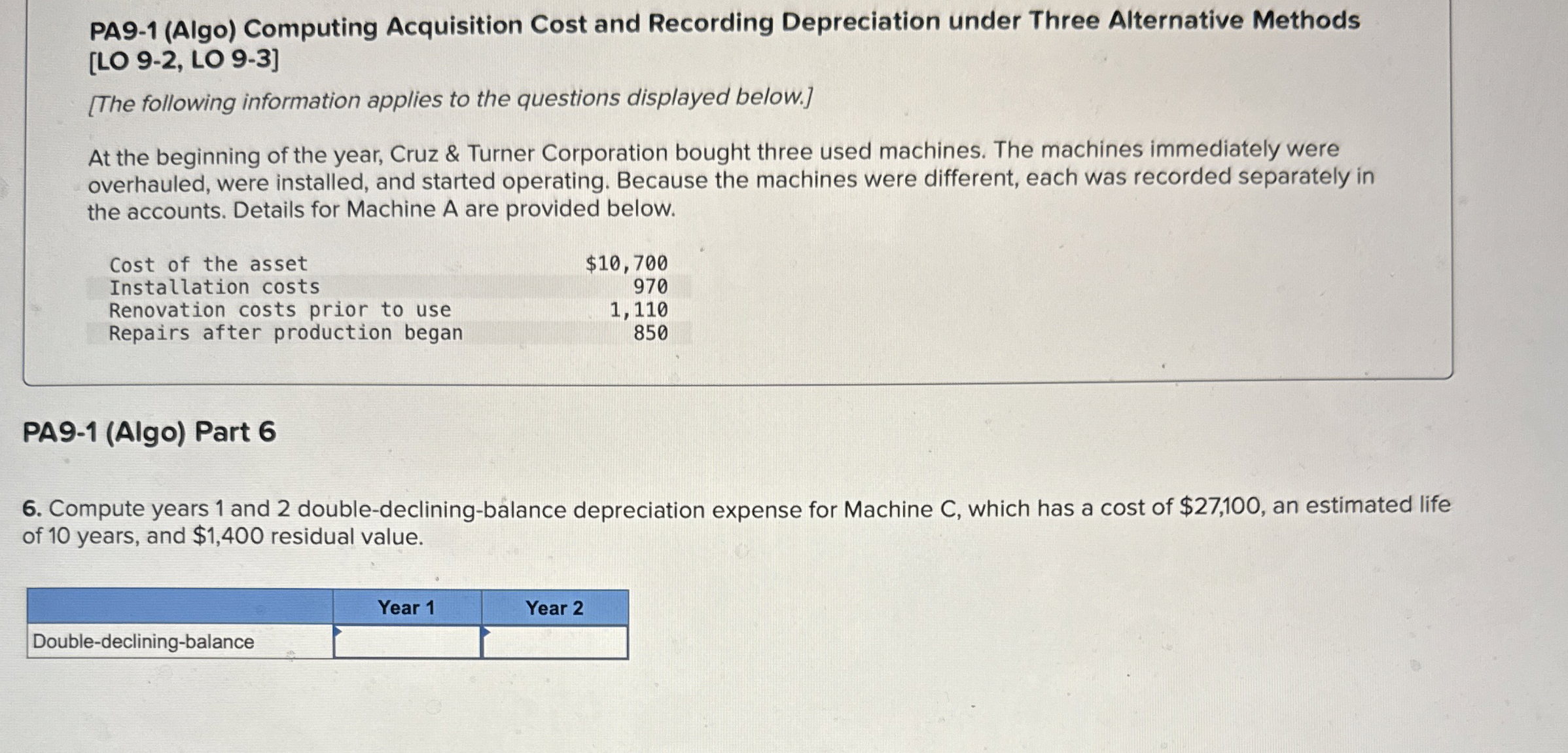 PA 9 - 1 ( Algo ) Computing Acquisition Cost and