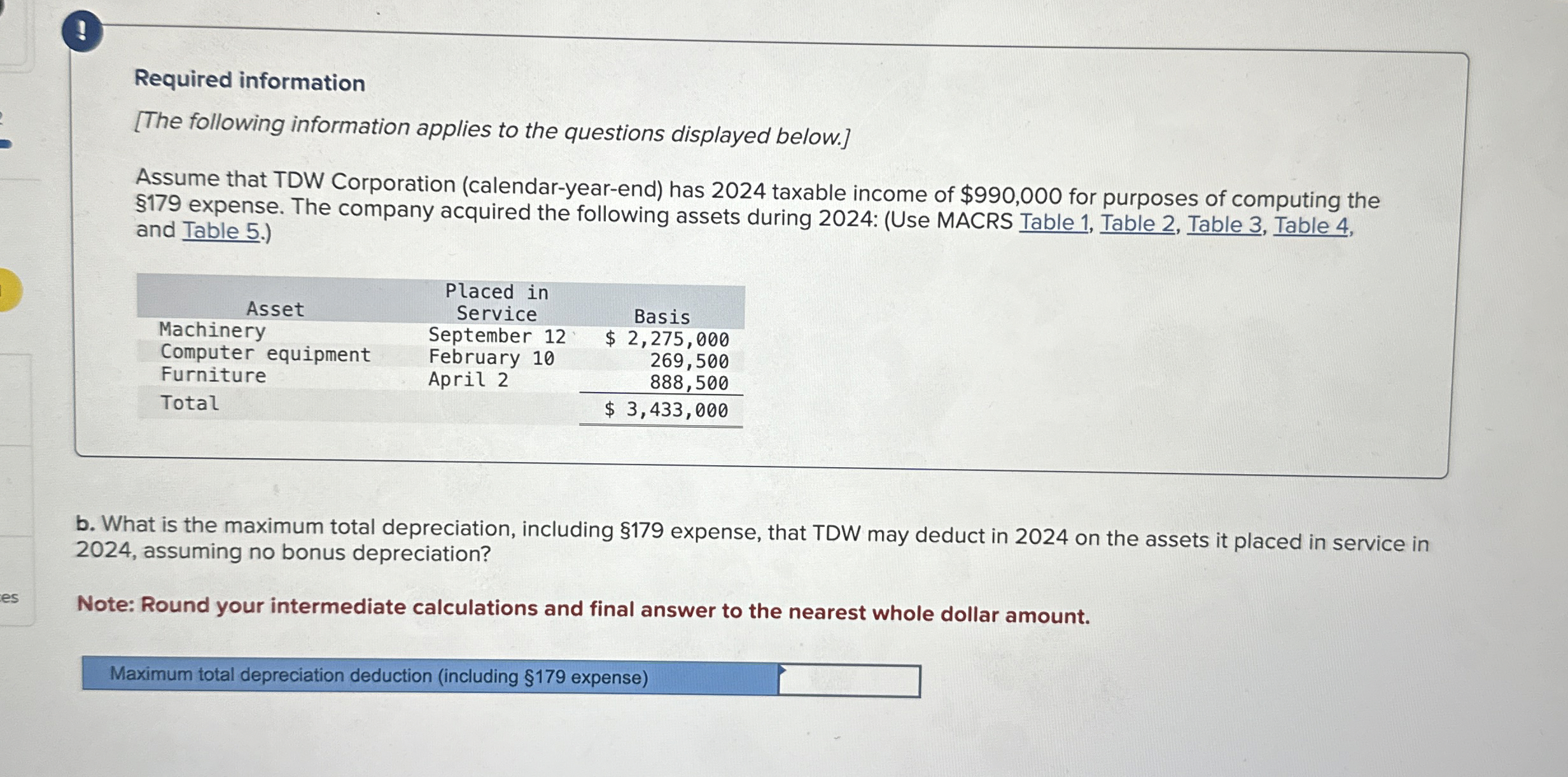 ! Required information [ The following