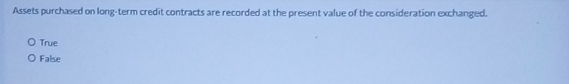 Assets purchased on long - term credit contracts