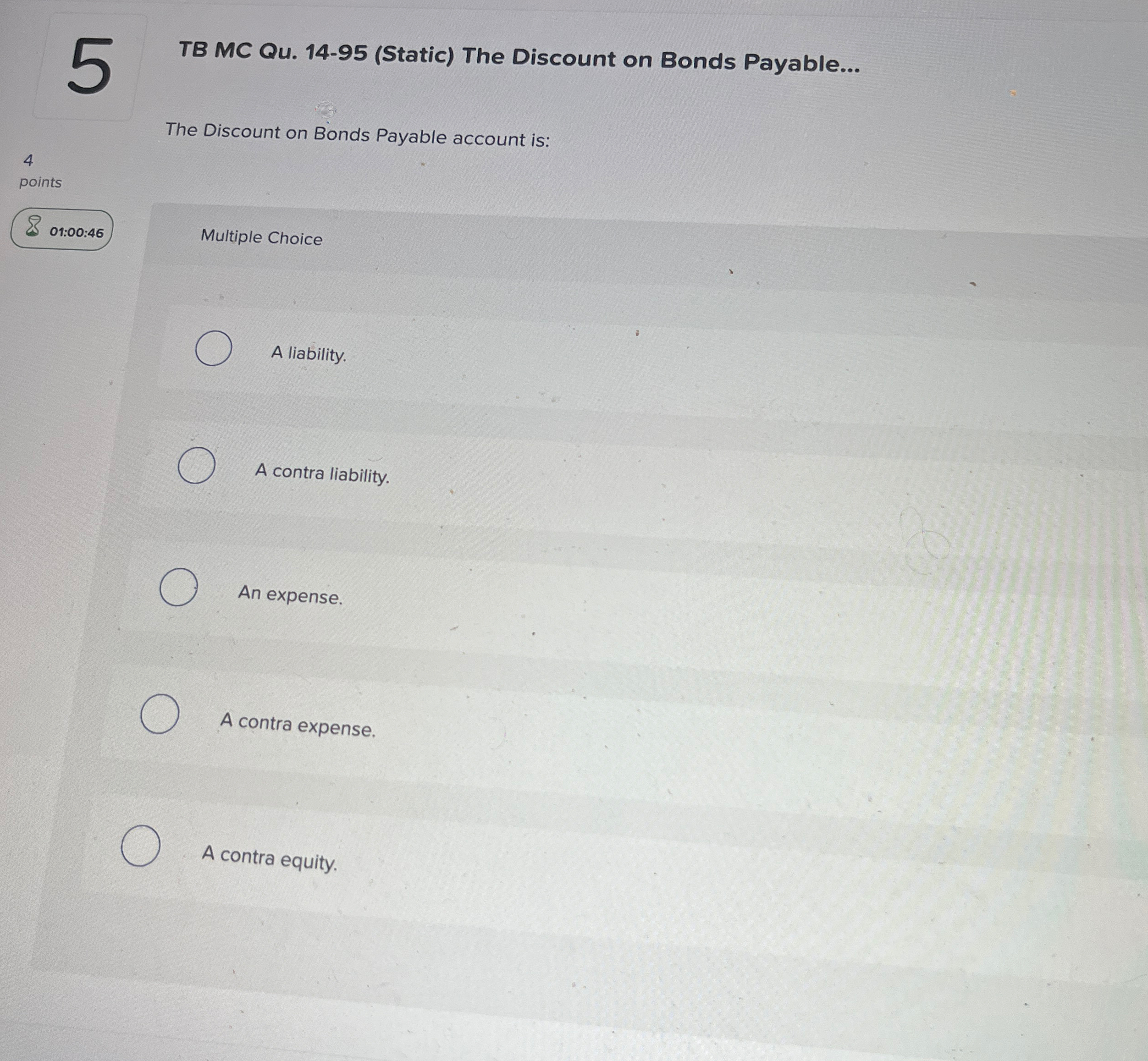 5 TB MC Qu . 1 4 - 9 5 ( Static ) The Discount on