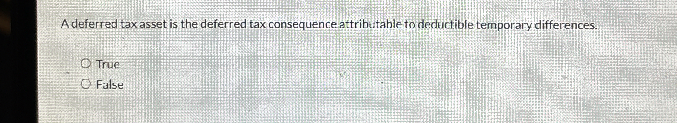 A deferred tax asset is the deferred tax
