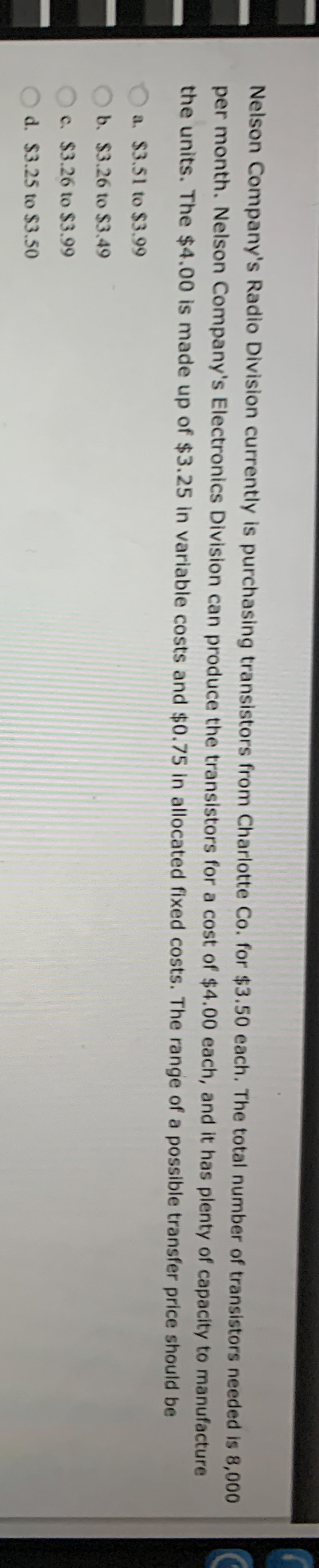 Nelson Company's Radio Division currently is