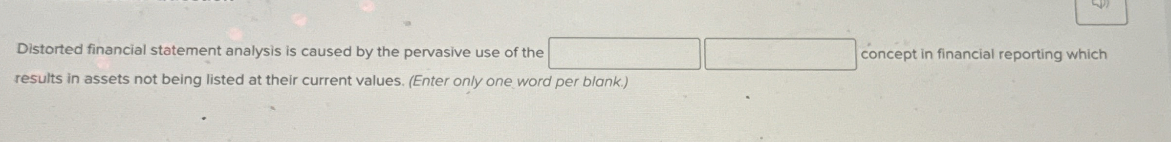 Distorted financial statement analysis is caused
