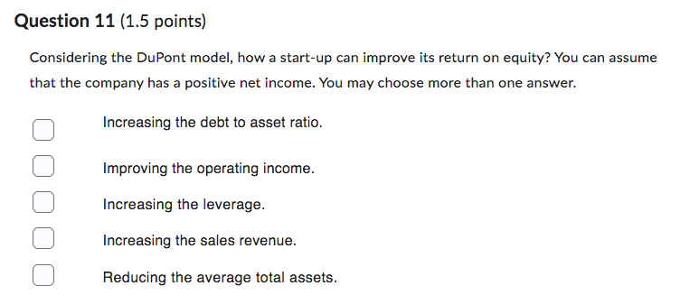 Question 12 (2 points) Given the following data,