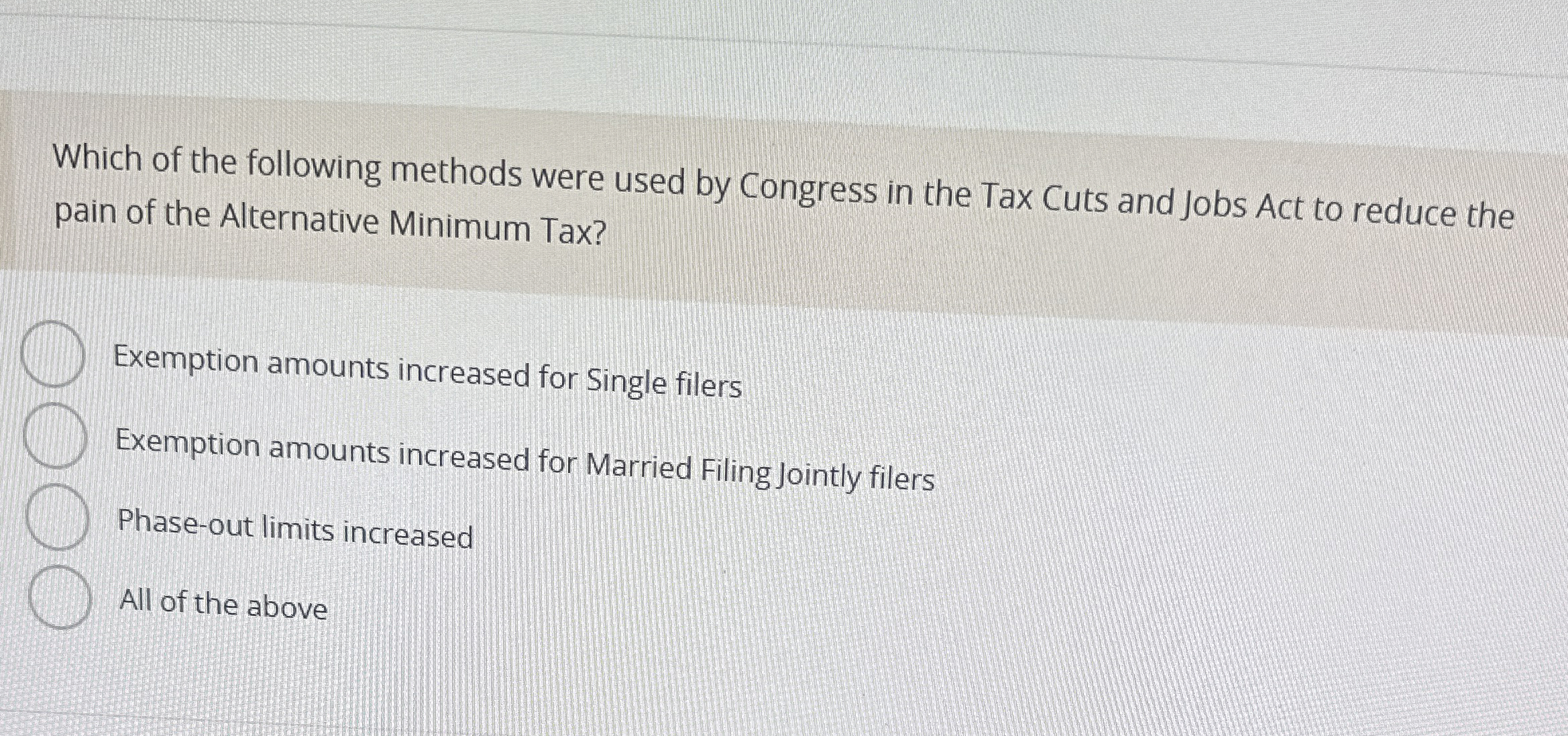 Which of the following methods were used by