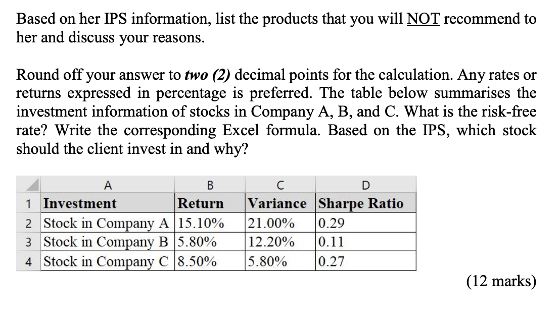 Question 4 (a) Round off your answer to two (2)