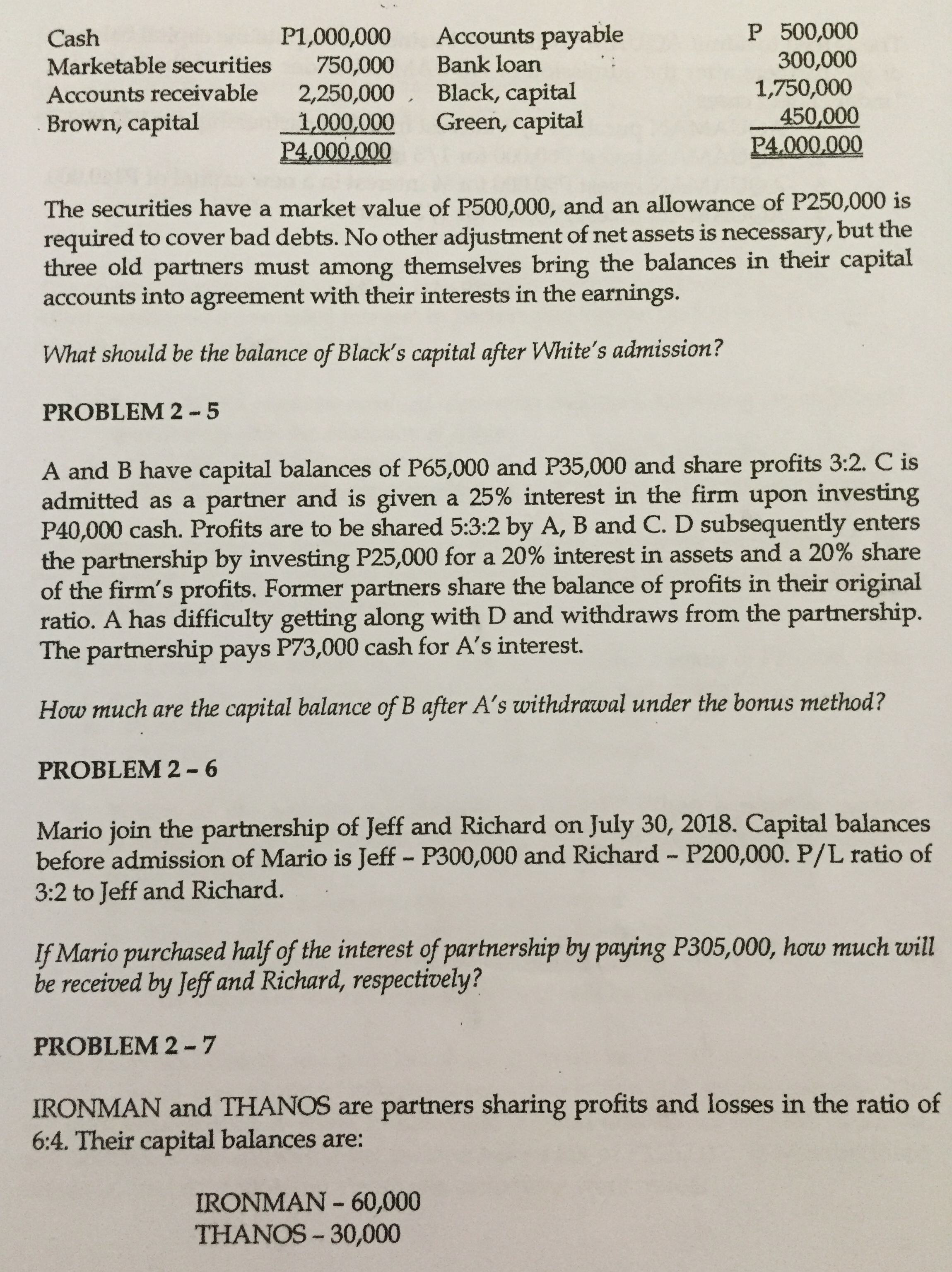 Pls help me with Problems 1 to 7 :(( The agreed