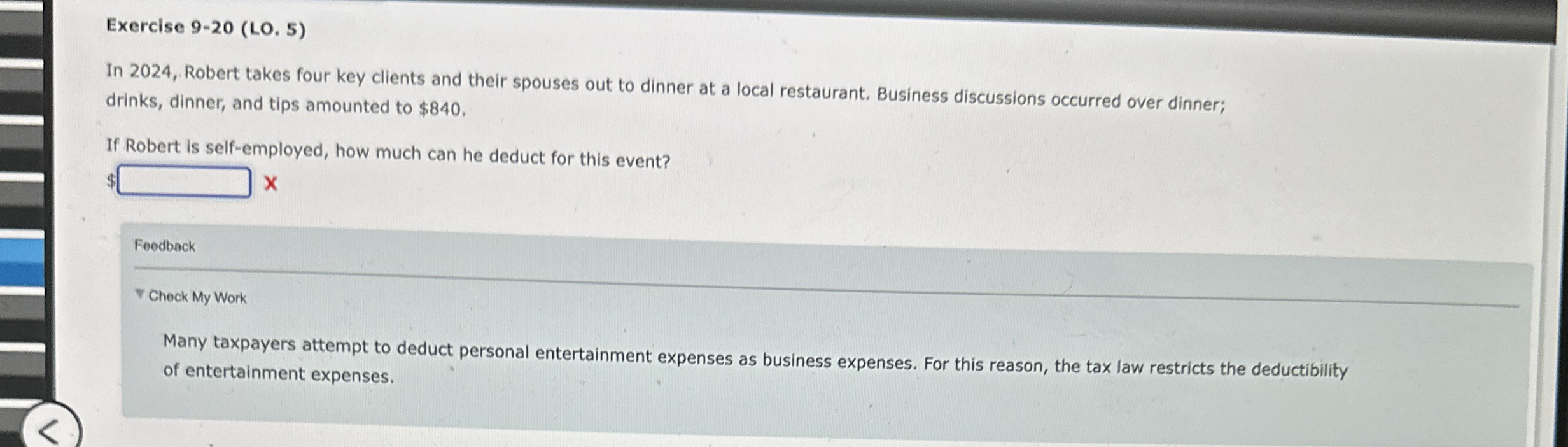 Exercise 9 - 2 0 ( LO . 5 ) In 2 0 2 4 , Robert