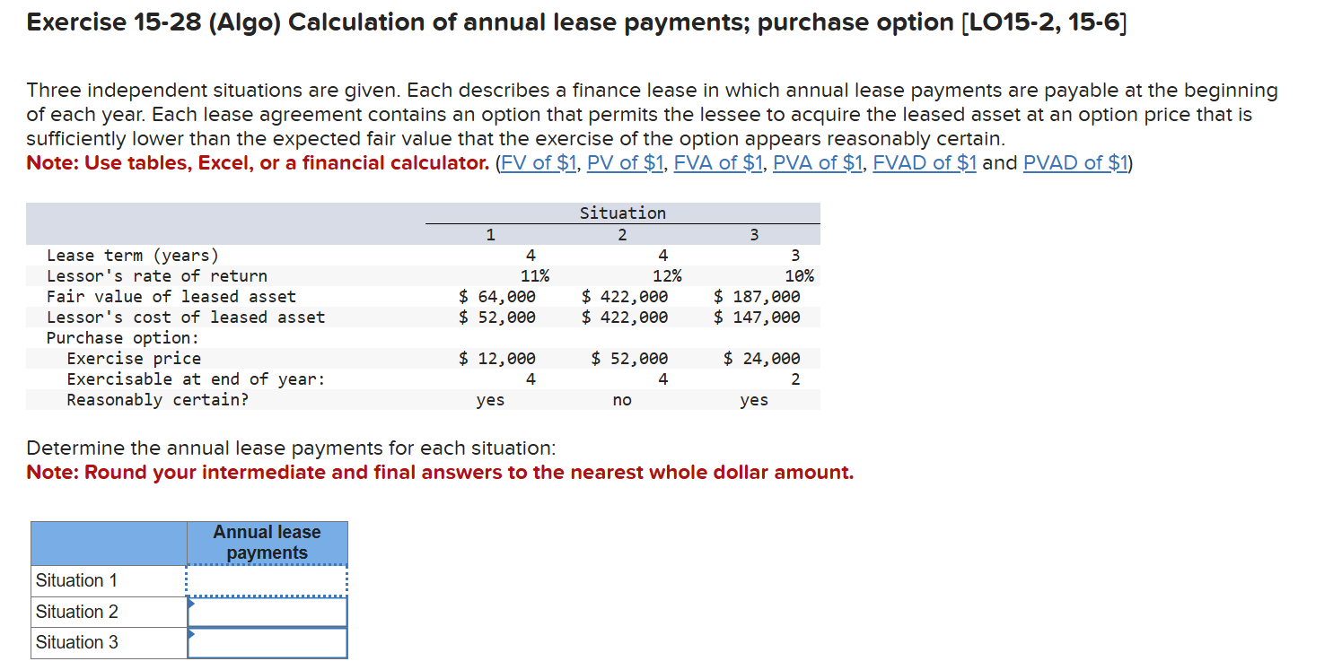 Exercise 1 5 - 2 8 ( Algo ) Calculation of annual